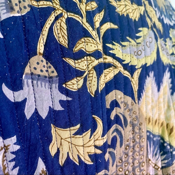 Anii by Natural blue print quilted blazer jacket - Picture 6 of 7